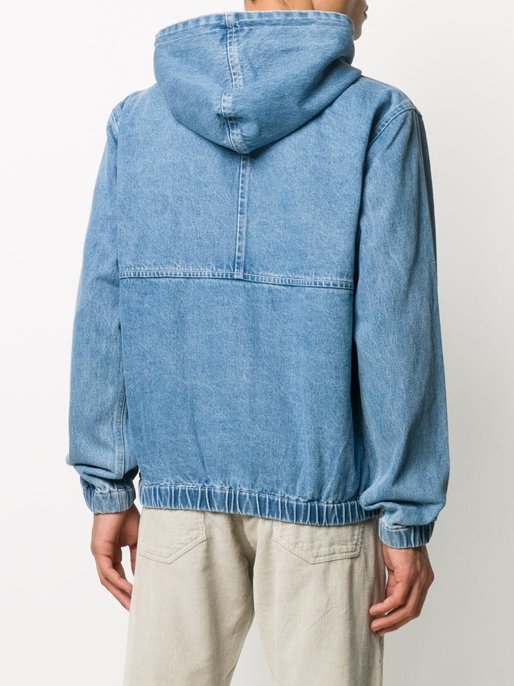 hooded denim bomber jacket - 4