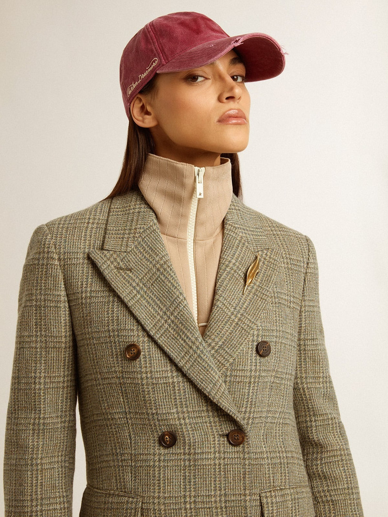 Women's double-breasted blazer in Shetland wool 6