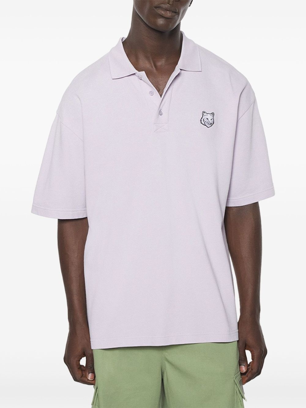 Bold Fox Head-appliqué polo shirt - 3