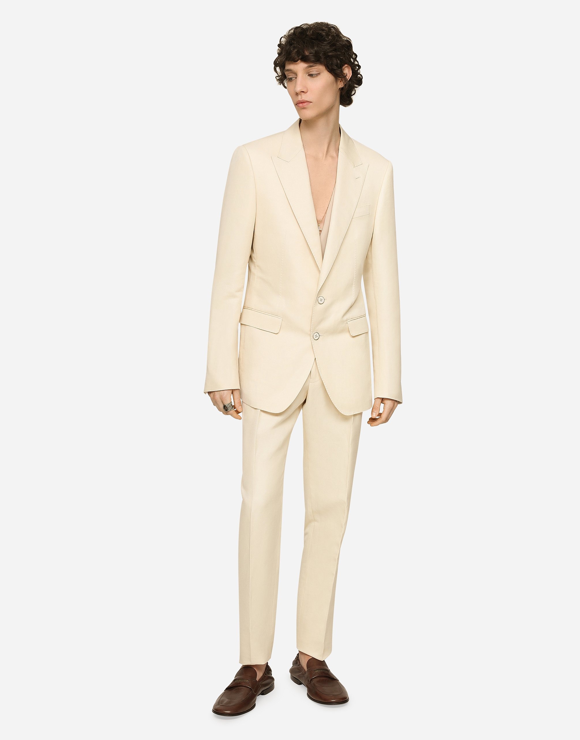 Single-breasted Taormina jacket in linen, cotton and silk - 2