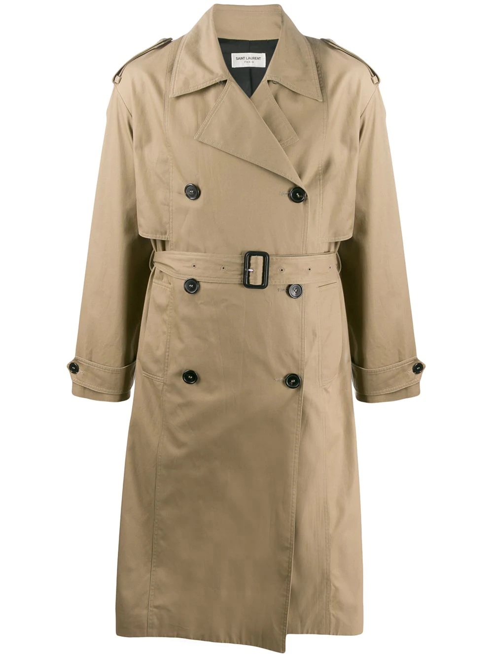 double-breasted trench coat - 1