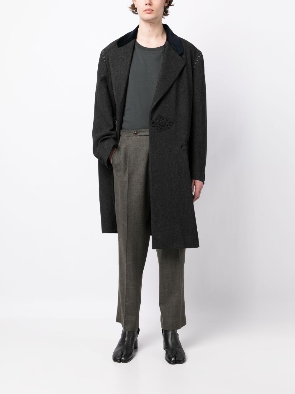 straight-leg wool trousers - 2