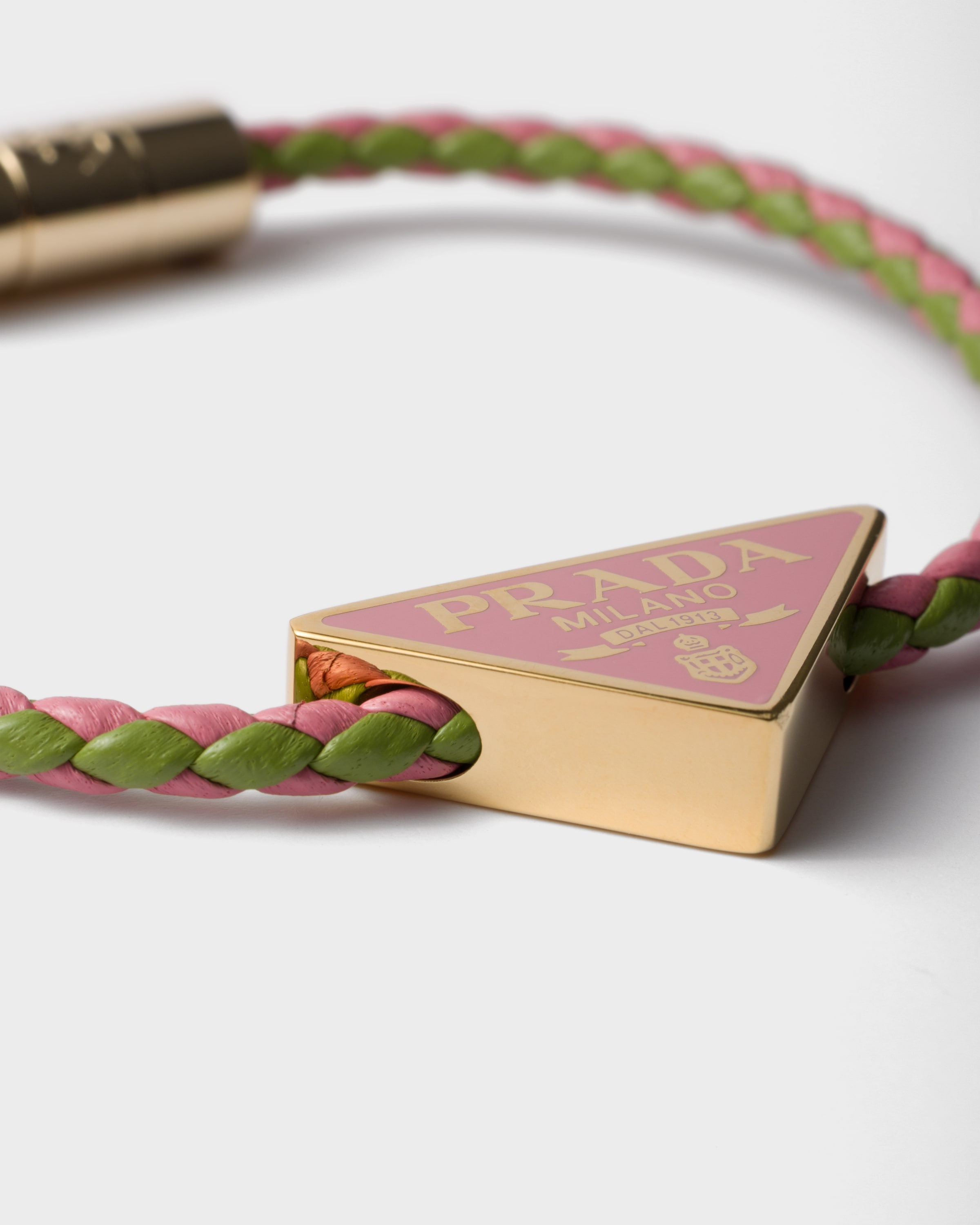 Braided nappa leather bracelet - 3
