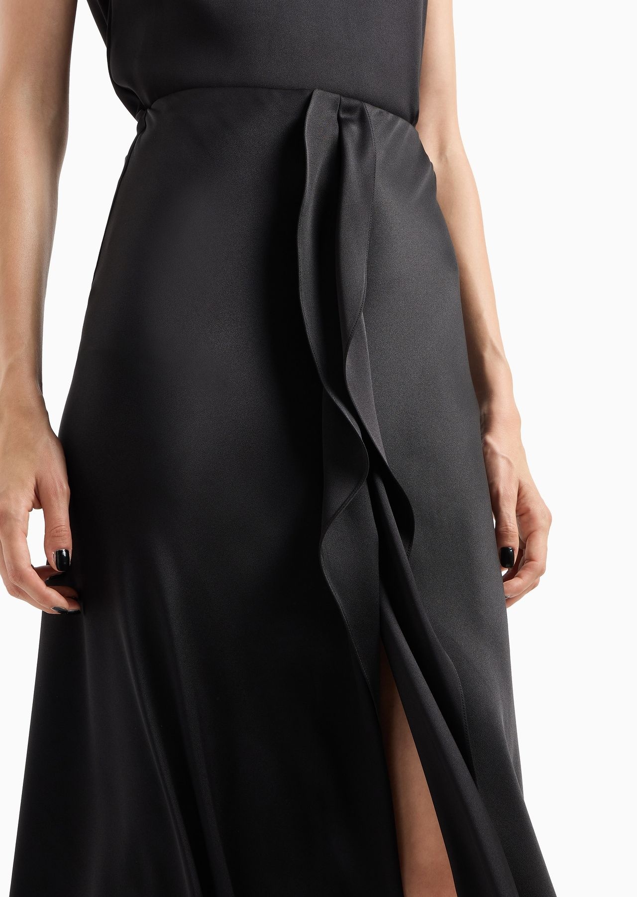 Midi skirt in double-sided silk satin - 5