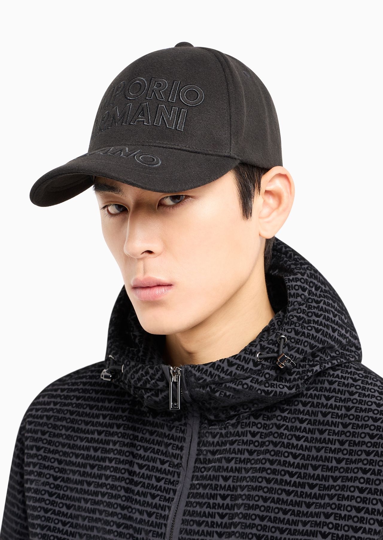 Cloth baseball cap with Emporio Armani Milano embroidery - 3