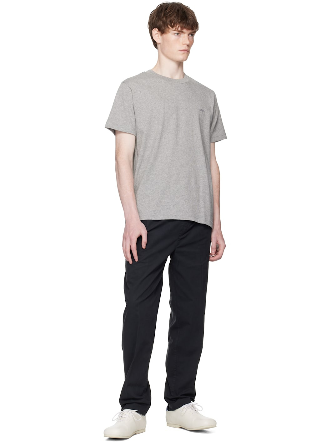 Gray Standard 'APC' Brodé T-shirt - 4