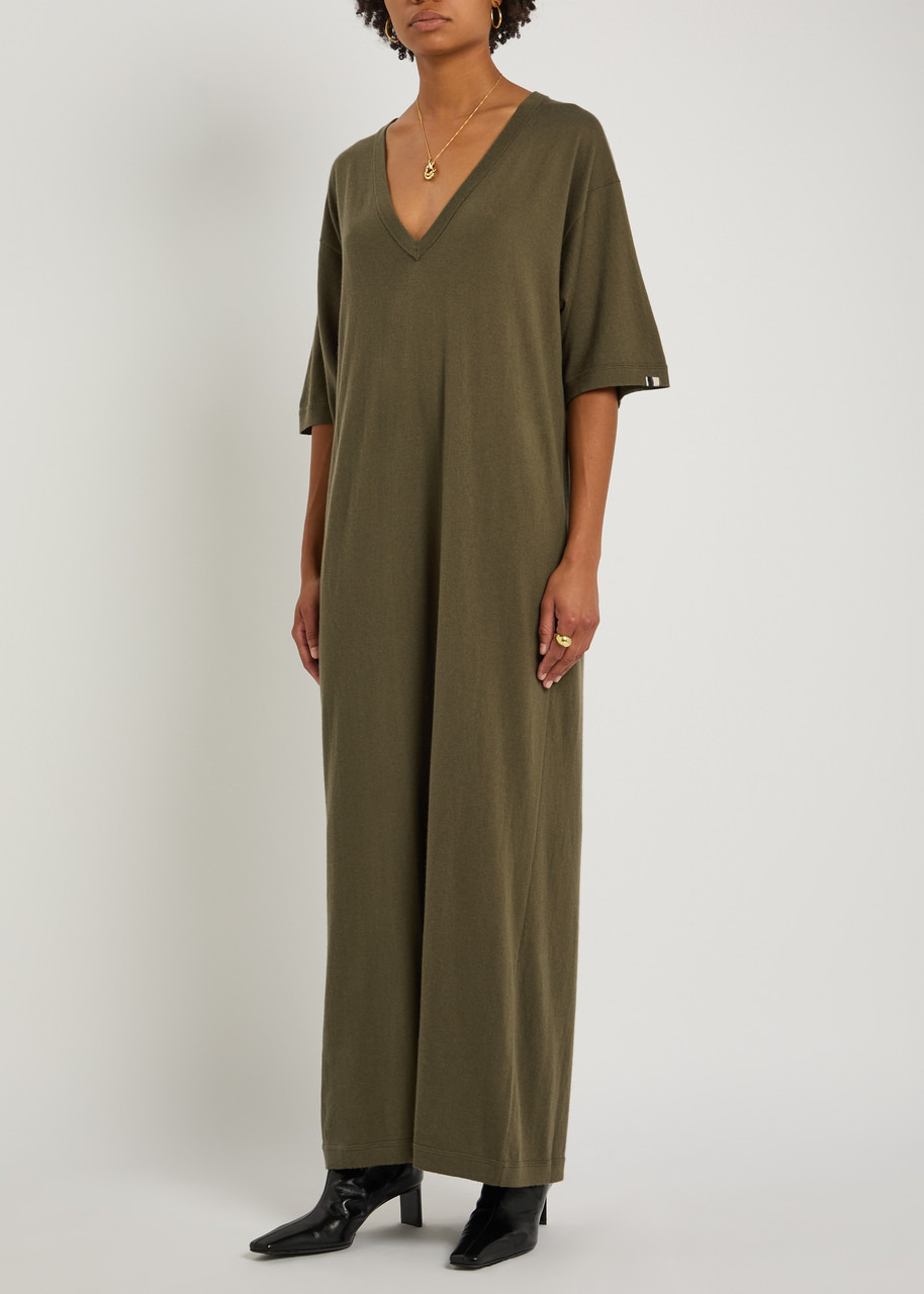 Extreme Cashmere n°410 Inda Cotton and Cashmere-blend Maxi Dress - 2