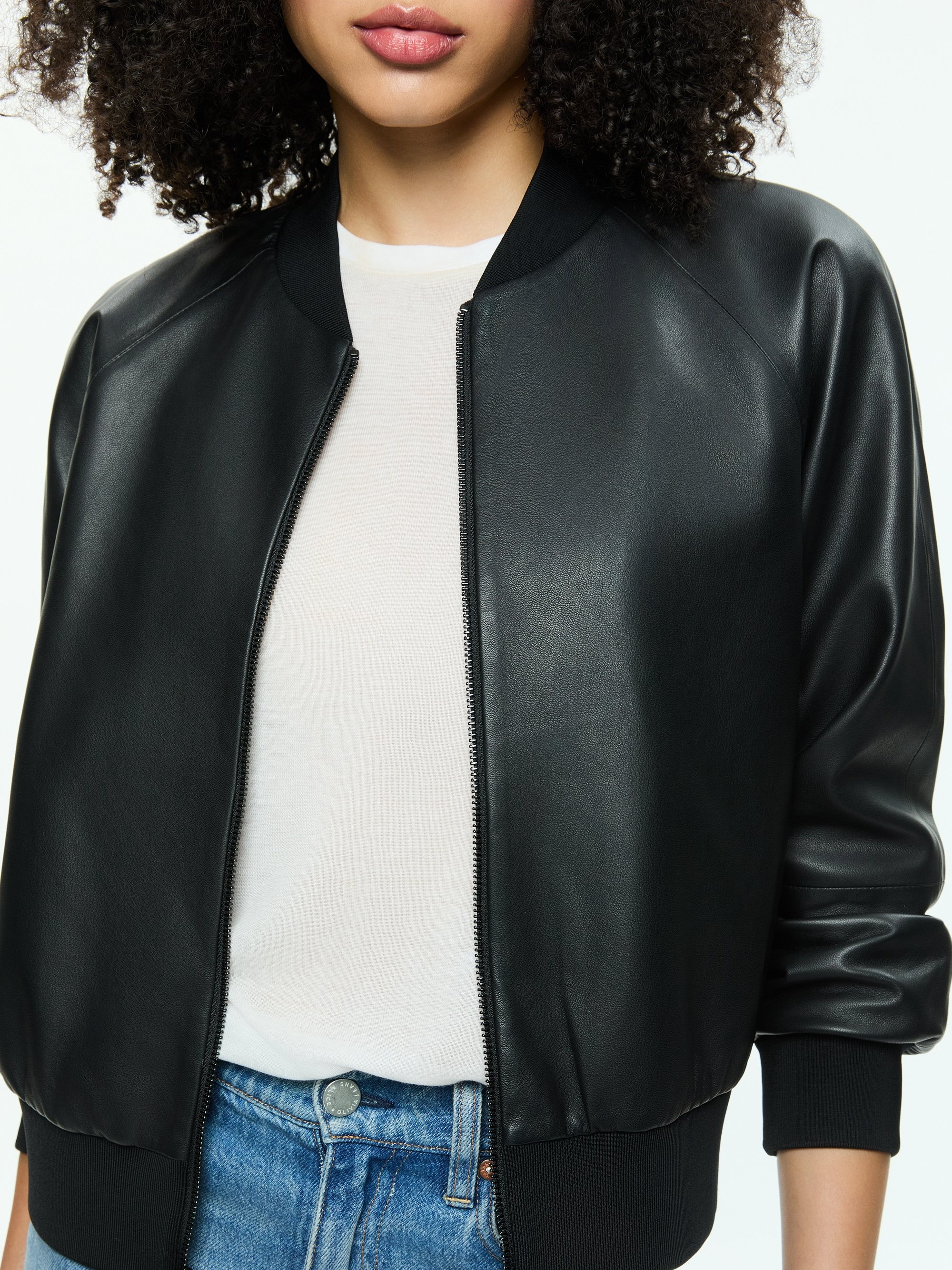 FELISA LEATHER VARSITY JACKET - 5