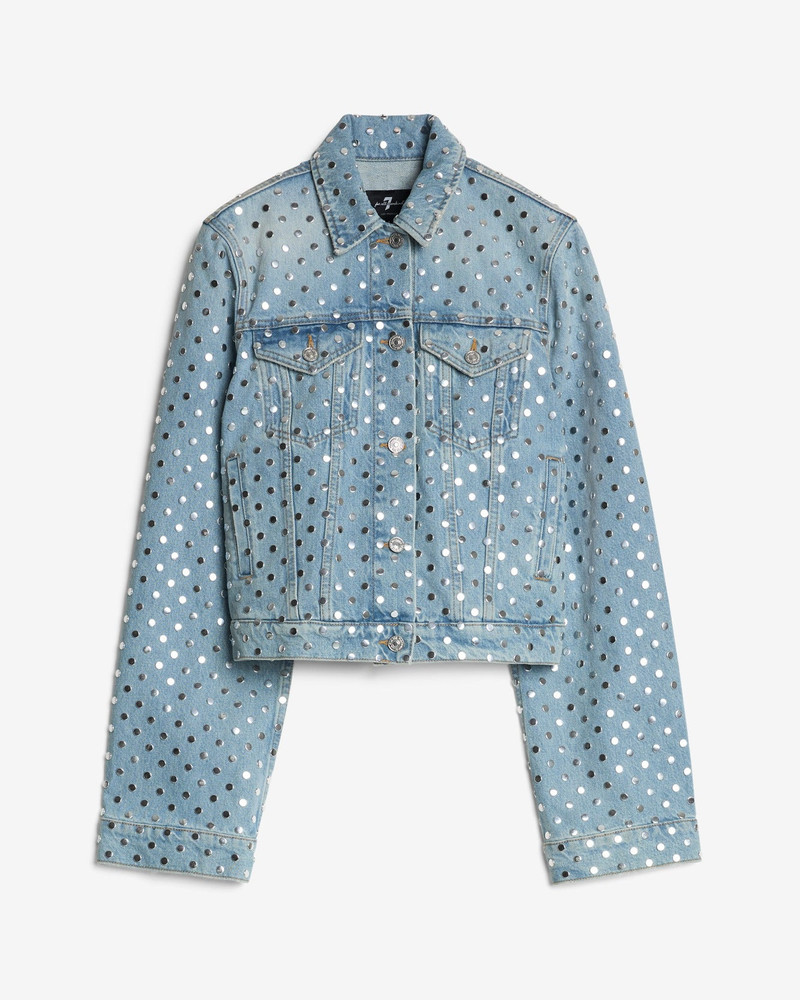 Studded Trucker Jacket in Bleach 1
