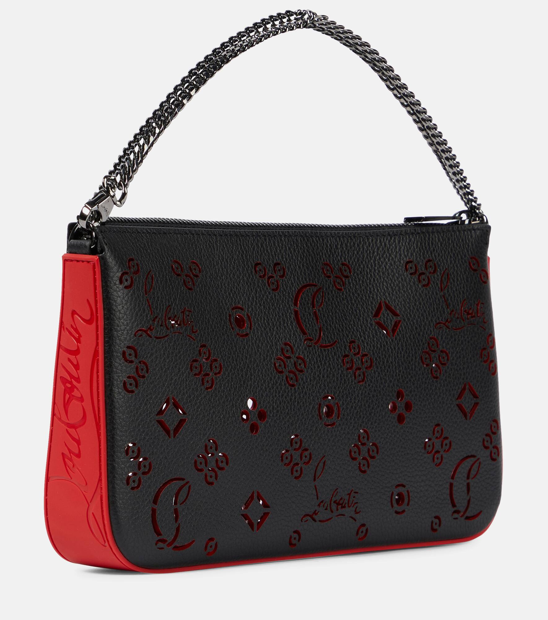 Loubila perforated leather clutch - 4