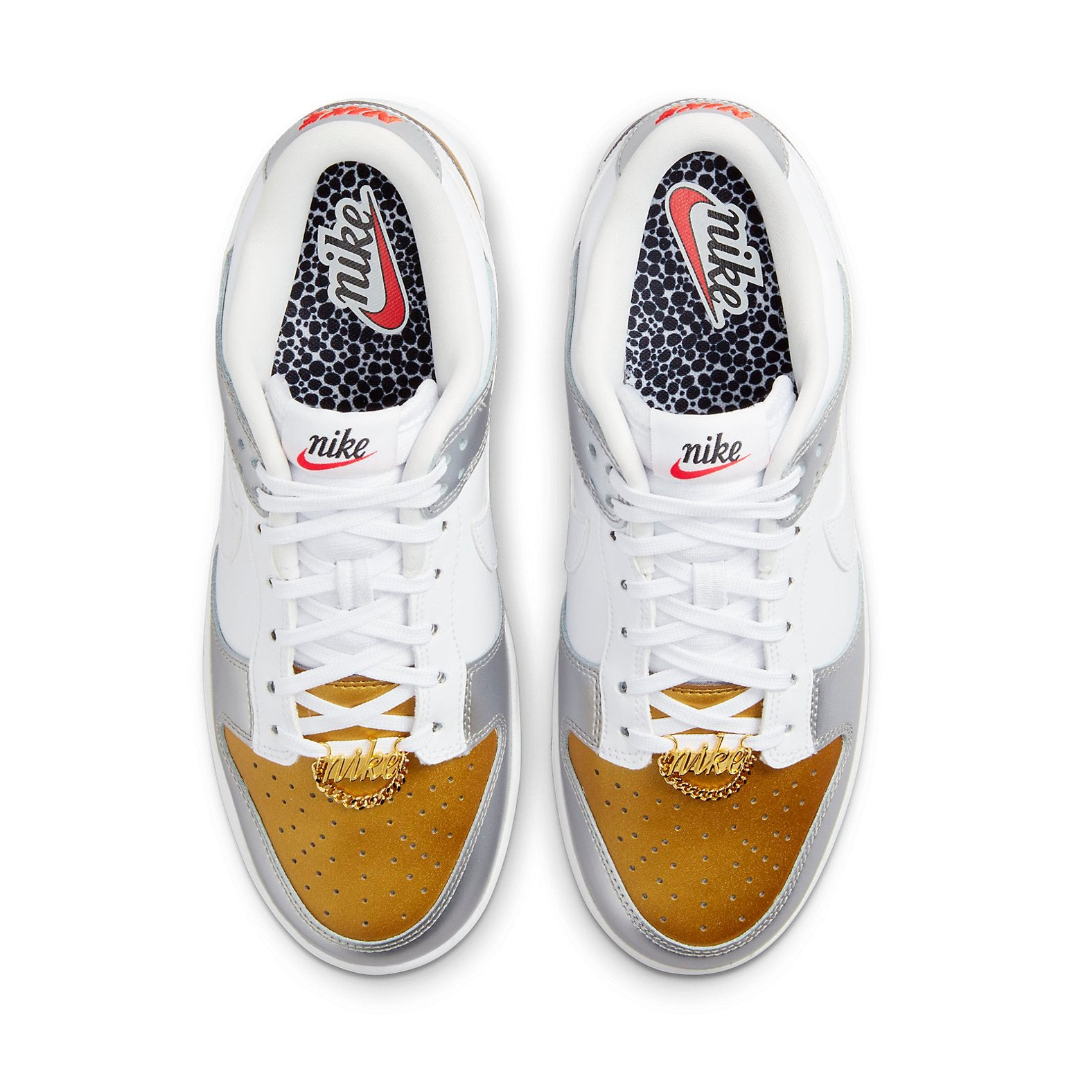 (WMNS) Nike Dunk Low SE 'Silver Gold Metallic' DH4403-700 - 4