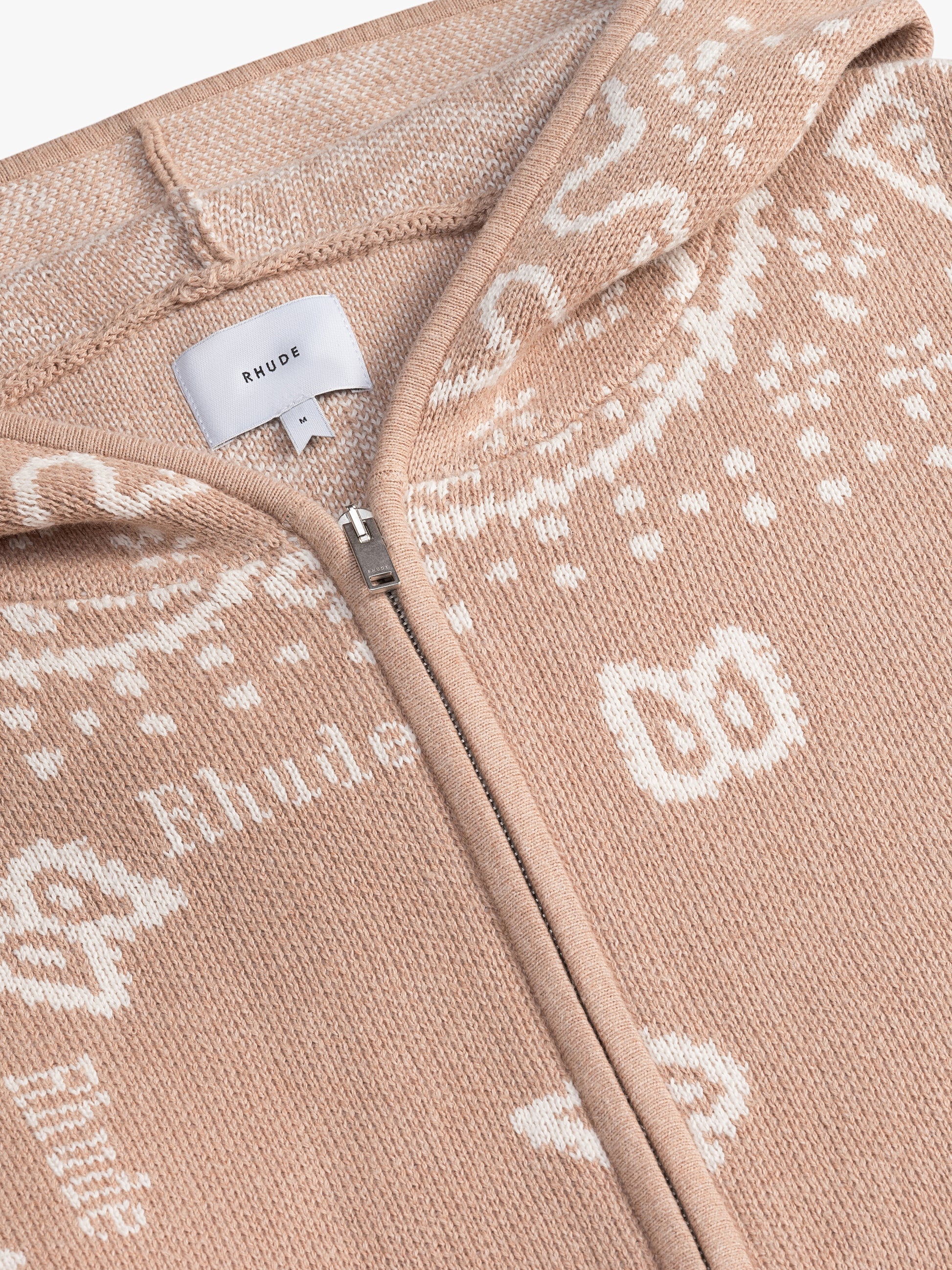 RHUDE BANDANA KNIT ZIP-UP - 3