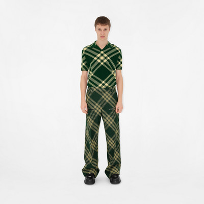 Burberry Check Wool Blend Polo Shirt outlook