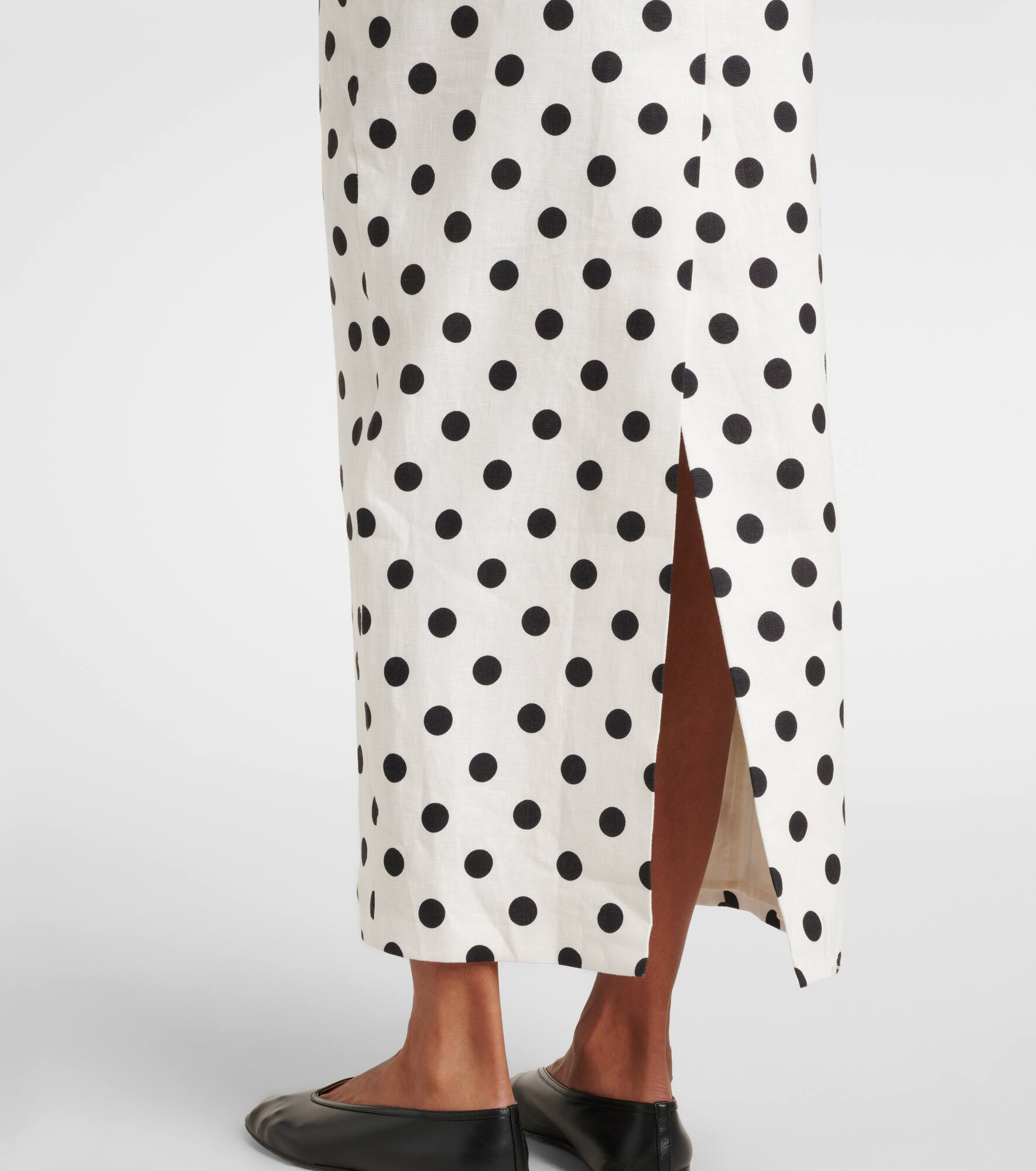 Romeo polka-dot linen maxi dress - 5