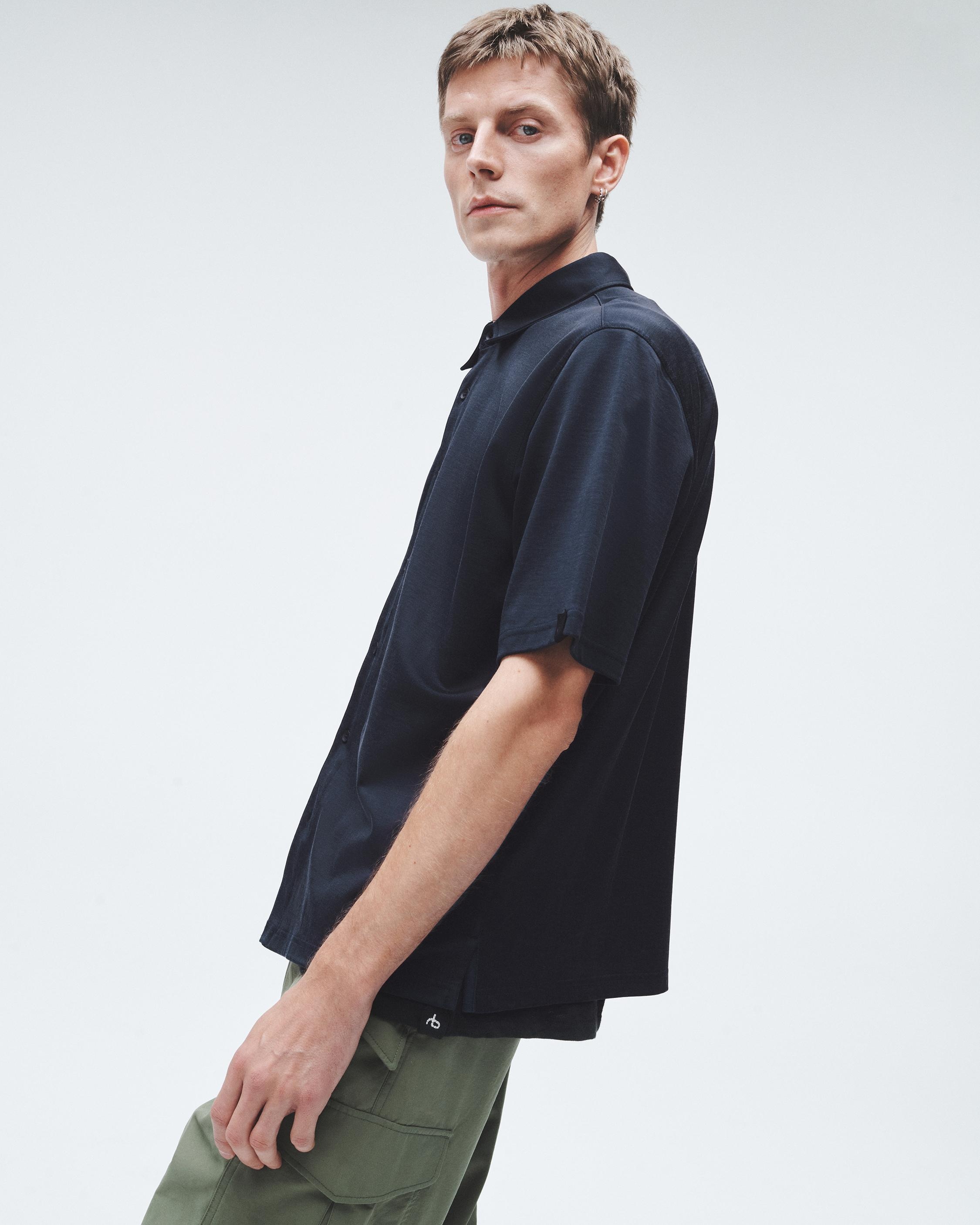 Dalton Knit Cupro Shirt
Relaxed Fit Button Down - 3