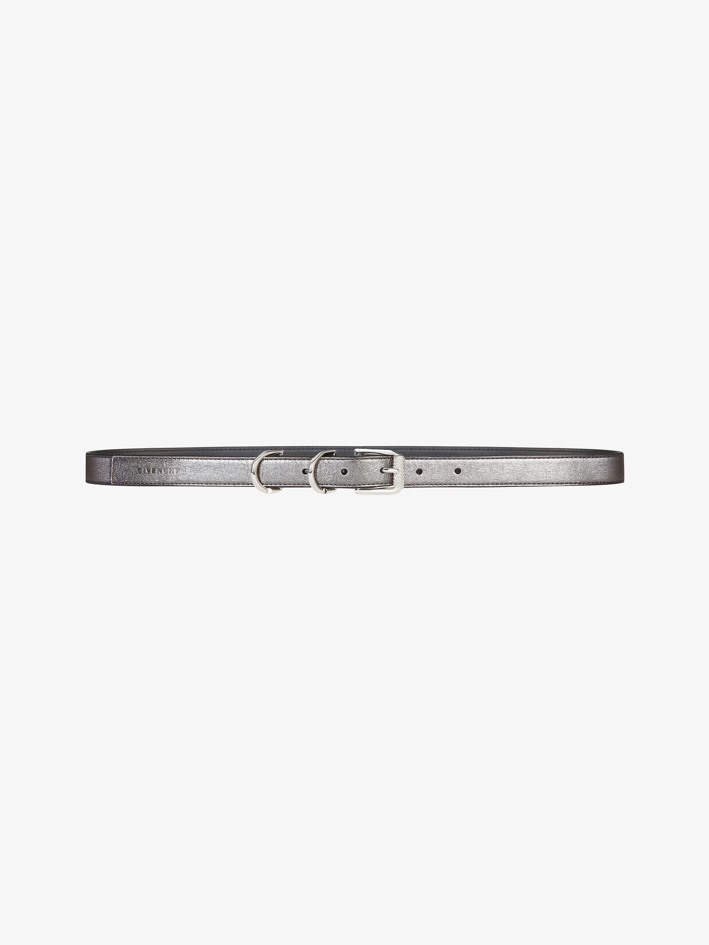VOYOU BELT IN LAMINATED LEATHER - 1