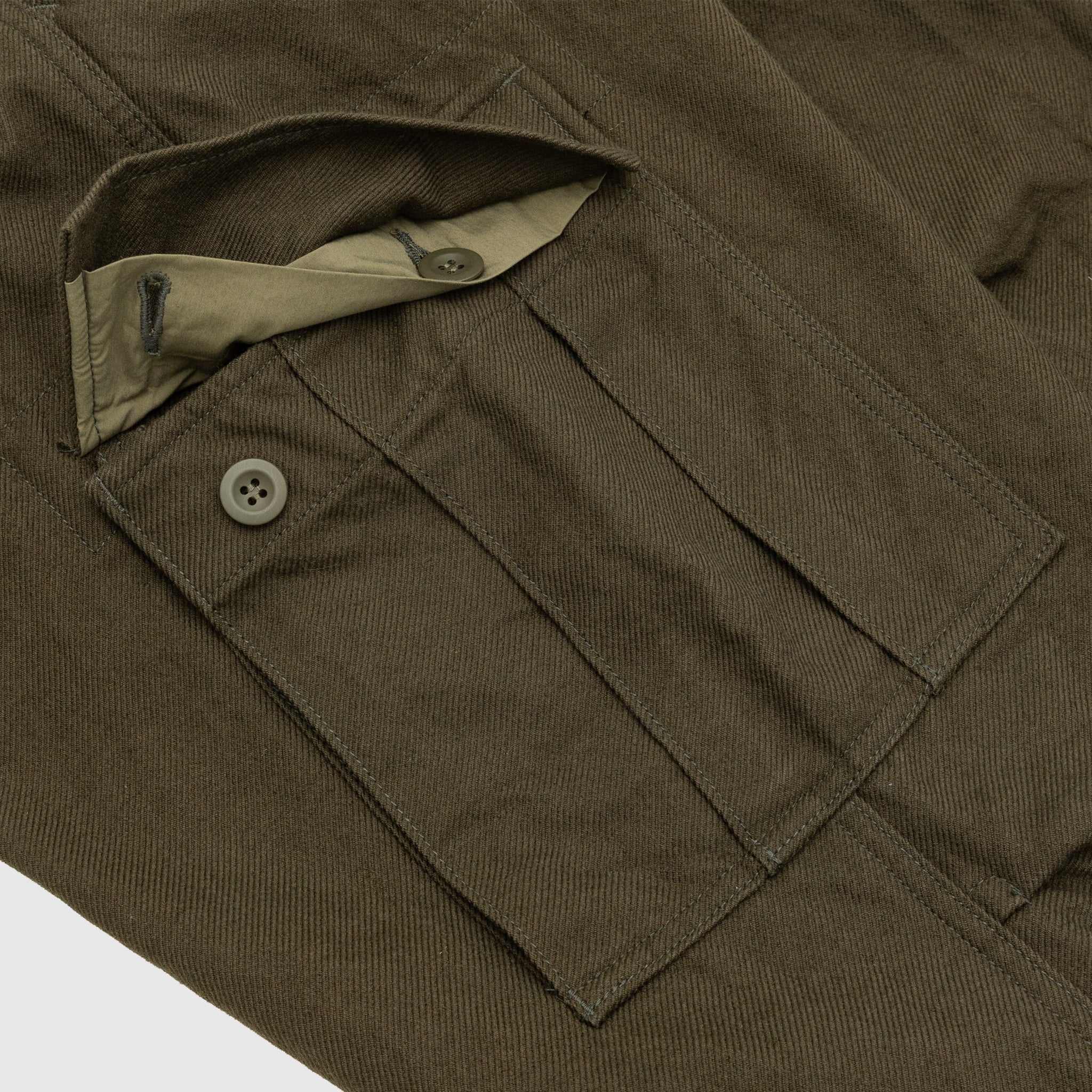 WOOL SERGE CARGO PANTS - 10