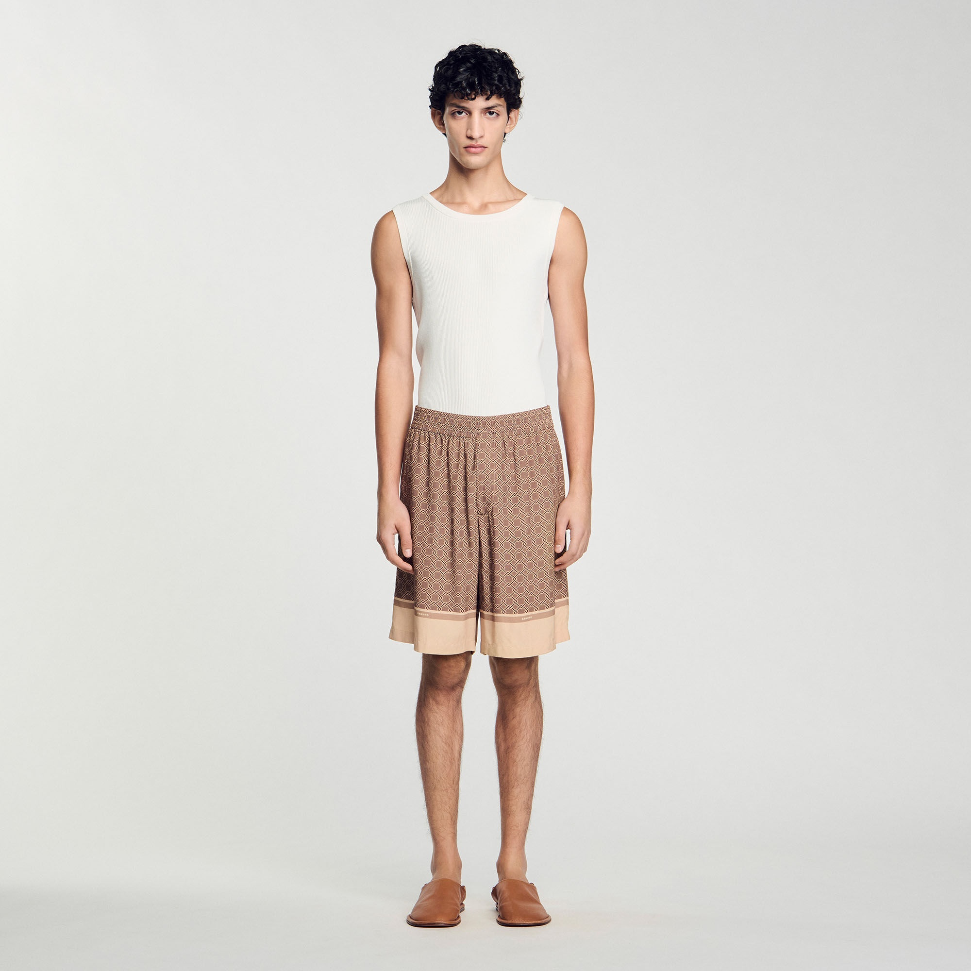 PATTERNED FLOWY BERMUDA SHORTS - 2