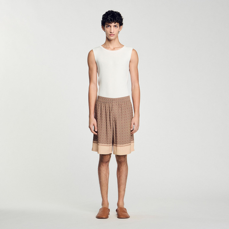 Sandro PATTERNED FLOWY BERMUDA SHORTS outlook
