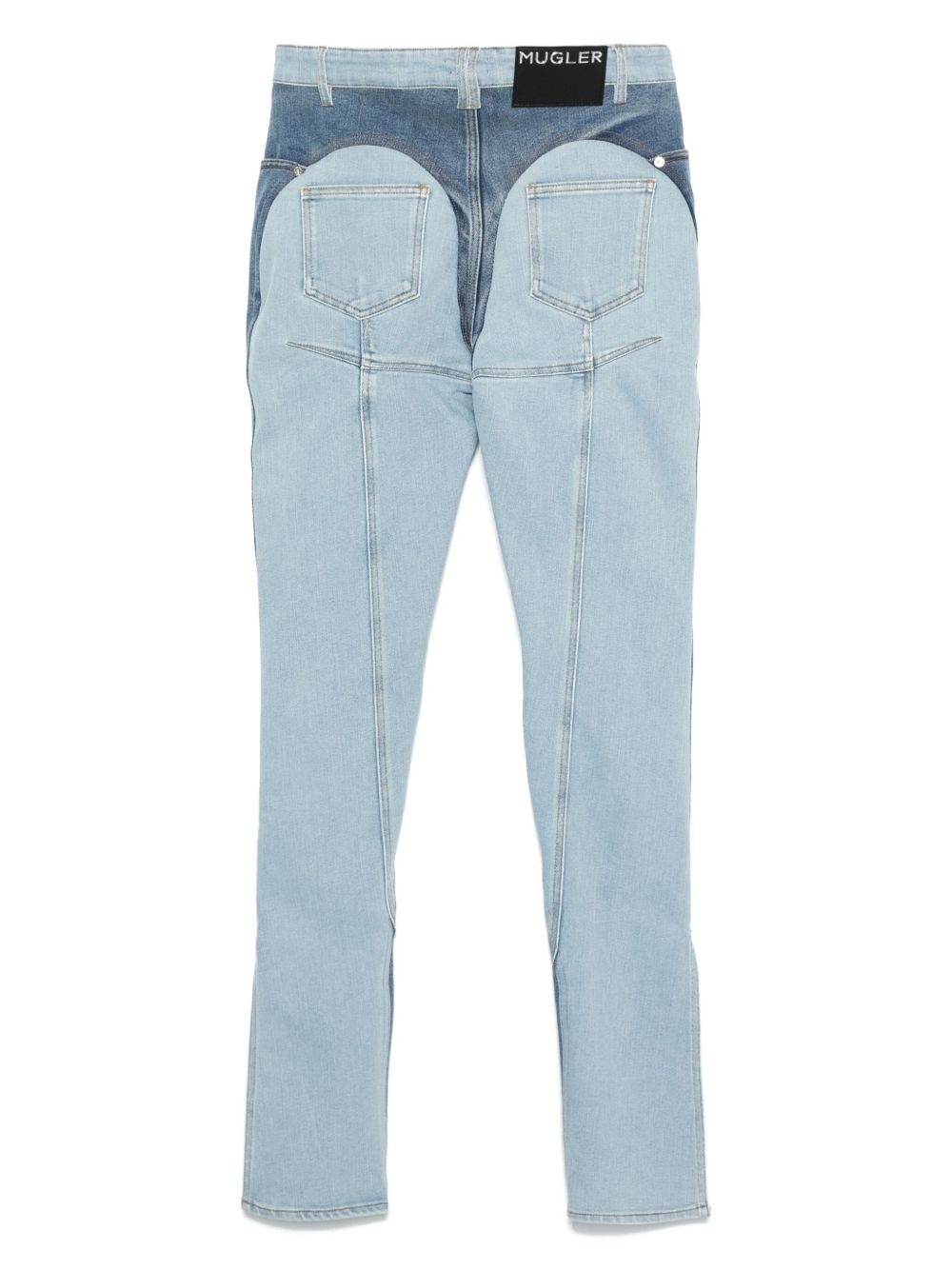 bi-color skinny jeans - 2