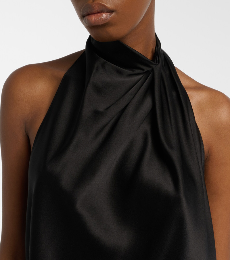 Halterneck silk satin top 3