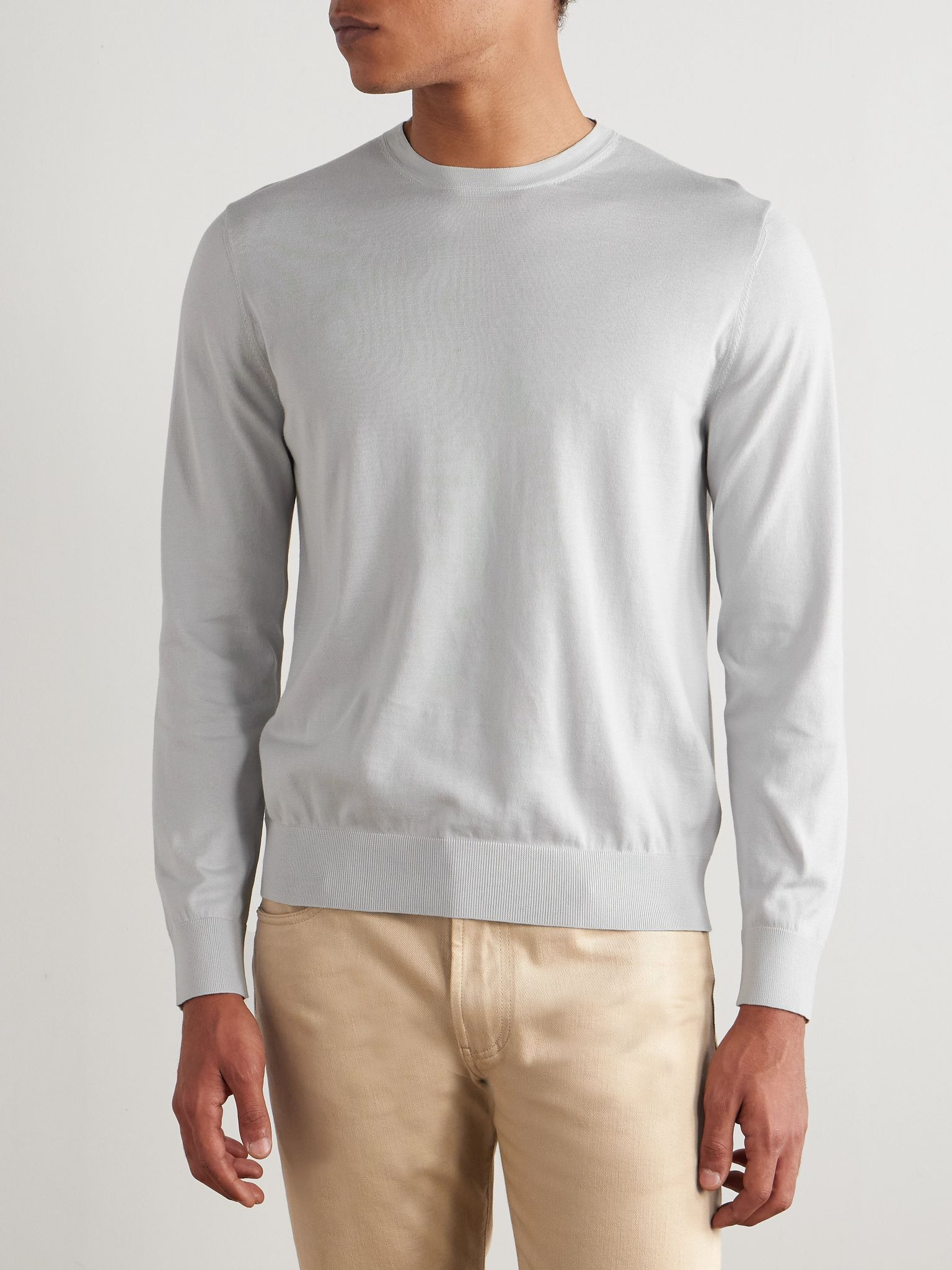 Ice Wish™ Sea Island Cotton Sweater Gray - 3