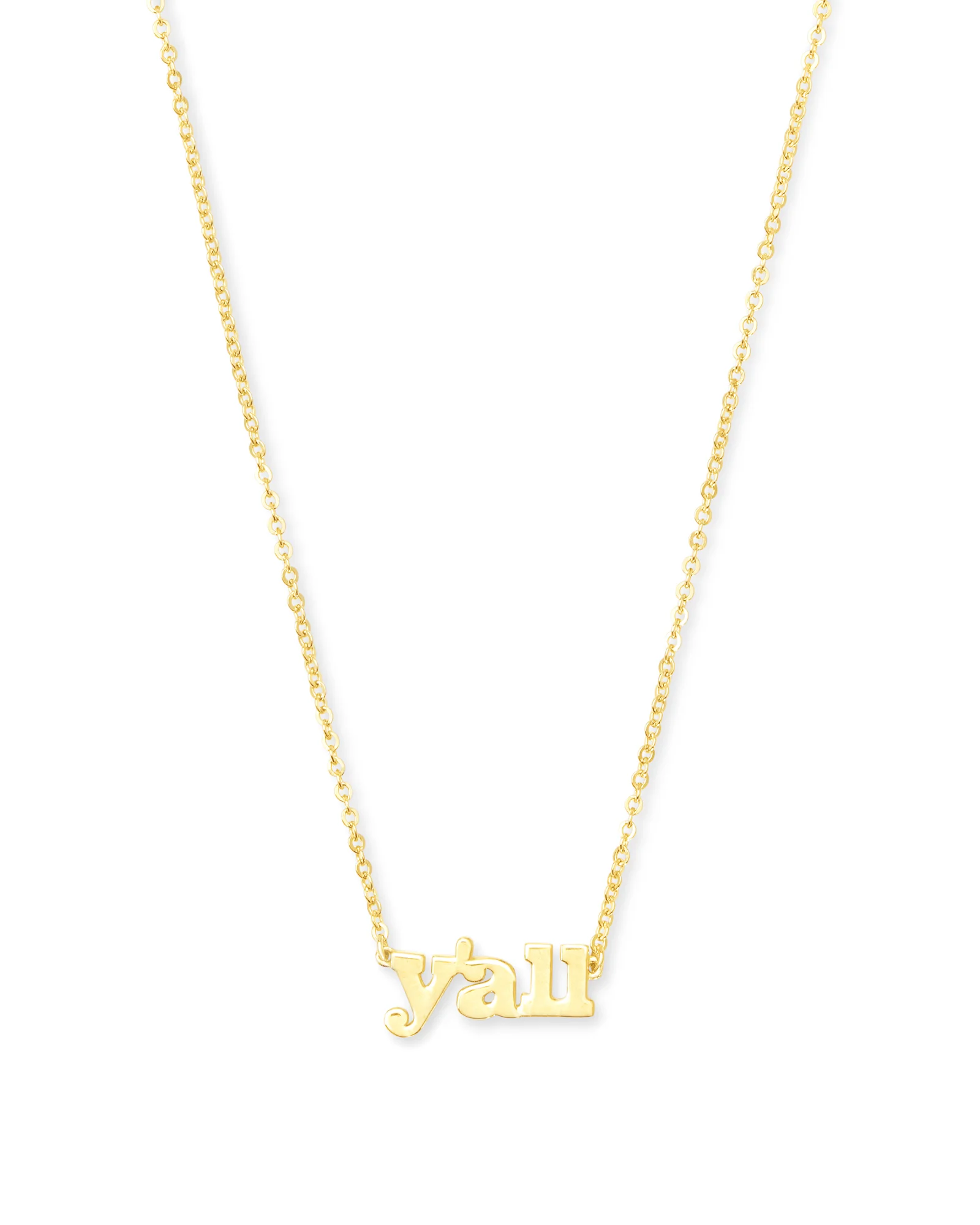 Y'all Pendant Necklace in 18k Gold Vermeil - 1