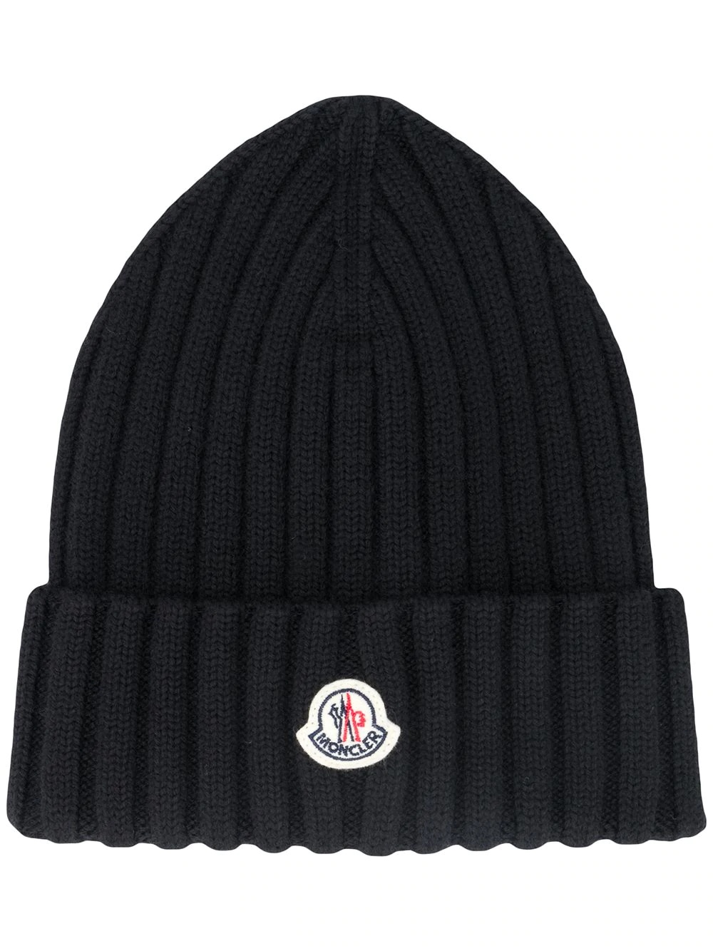 ribbed logo-patch beanie - 1