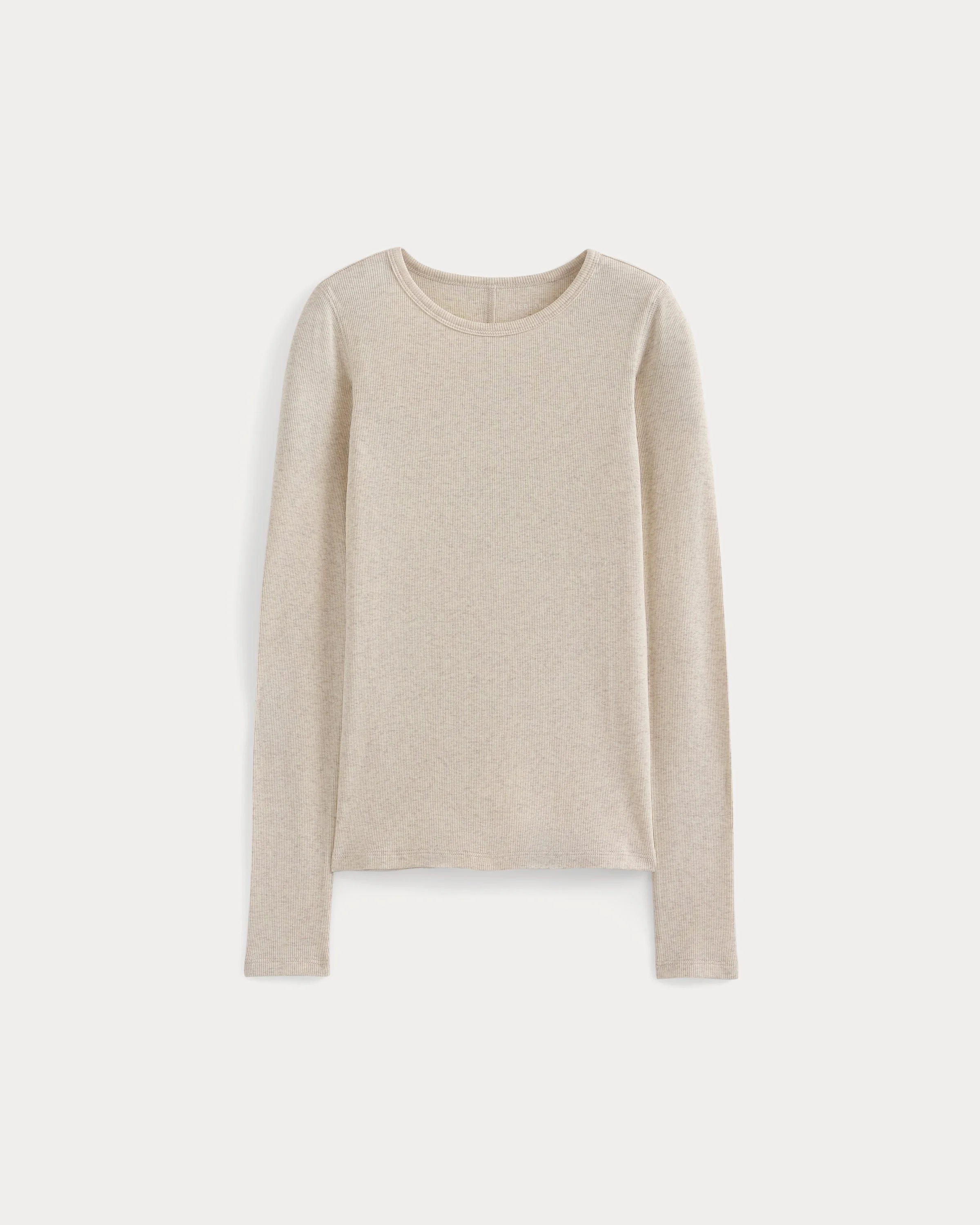 THE LUXE RIB LONG-SLEEVE CREW - 1