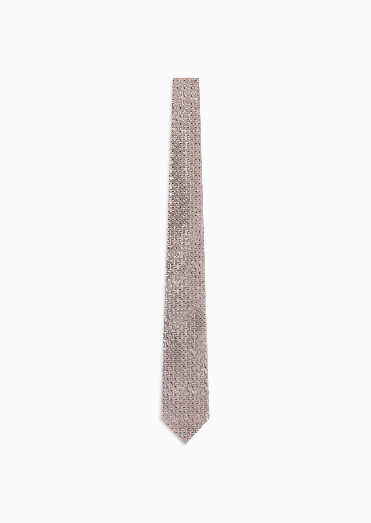 Pure silk jacquard tie - 1