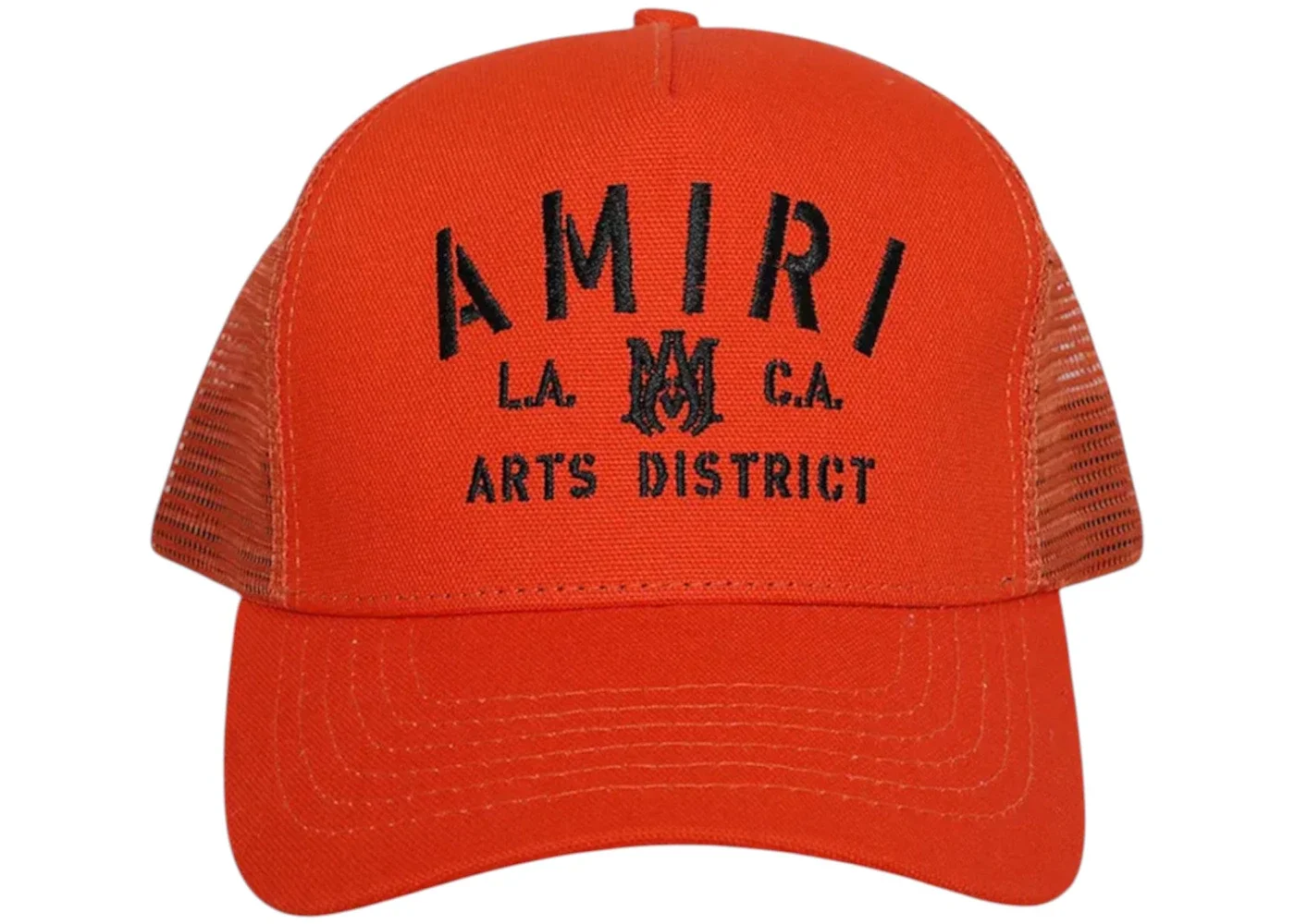 AMIRI Stencil Trucker Hat Orange/Black - 1