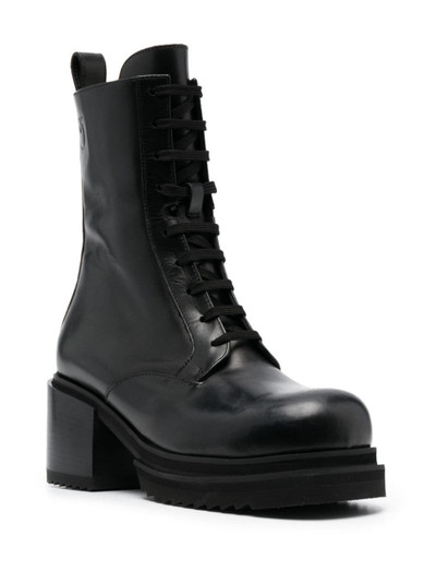 PINKO 70mm leather combat boots outlook