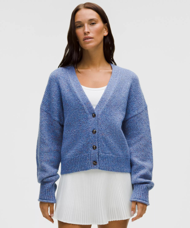 Wool-Blend Button-Up Cardigan 1