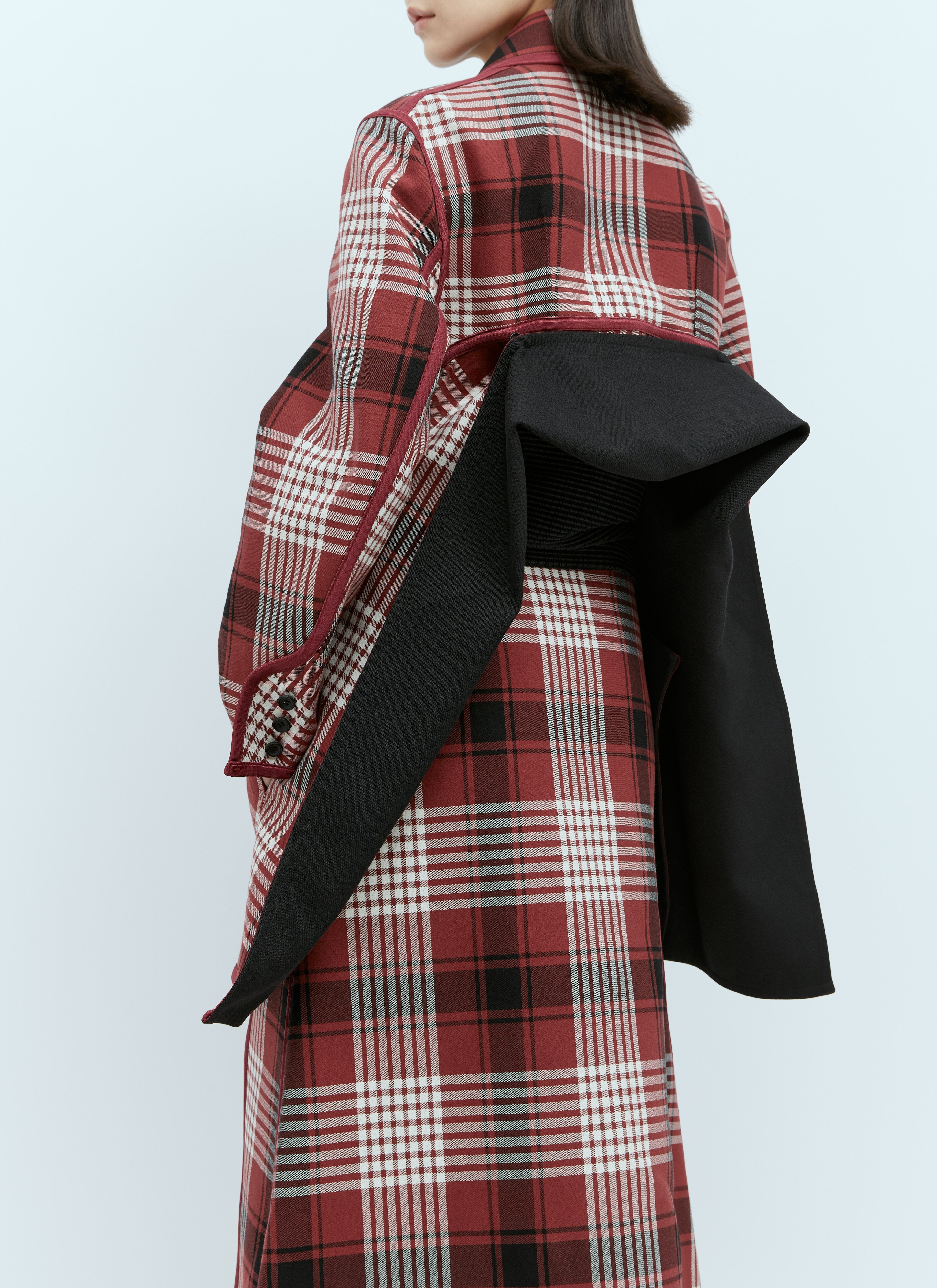 Issey Miyake Women Counterpoint Check Jacket - 5