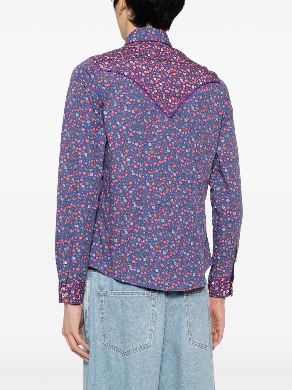 Cowboy floral-print cotton shirt - 4