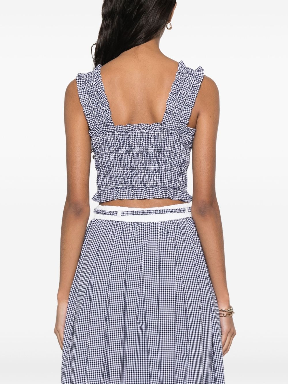 gingham-print top - 4