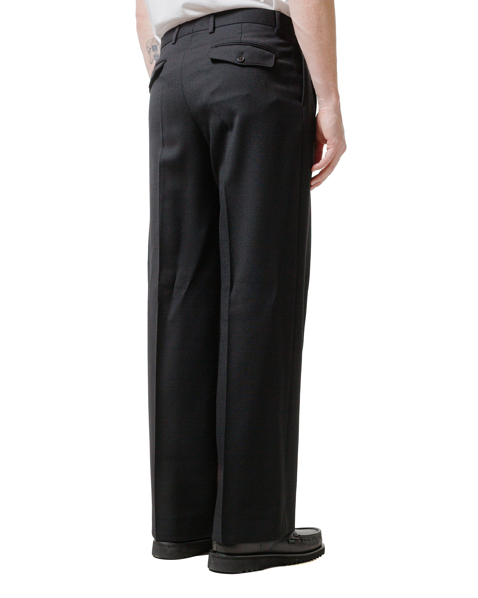 Wide Pleated Trouser Black - 3