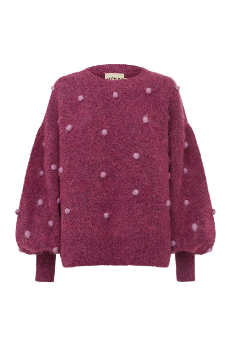 Elia Mulberry Balloon Sweater 1