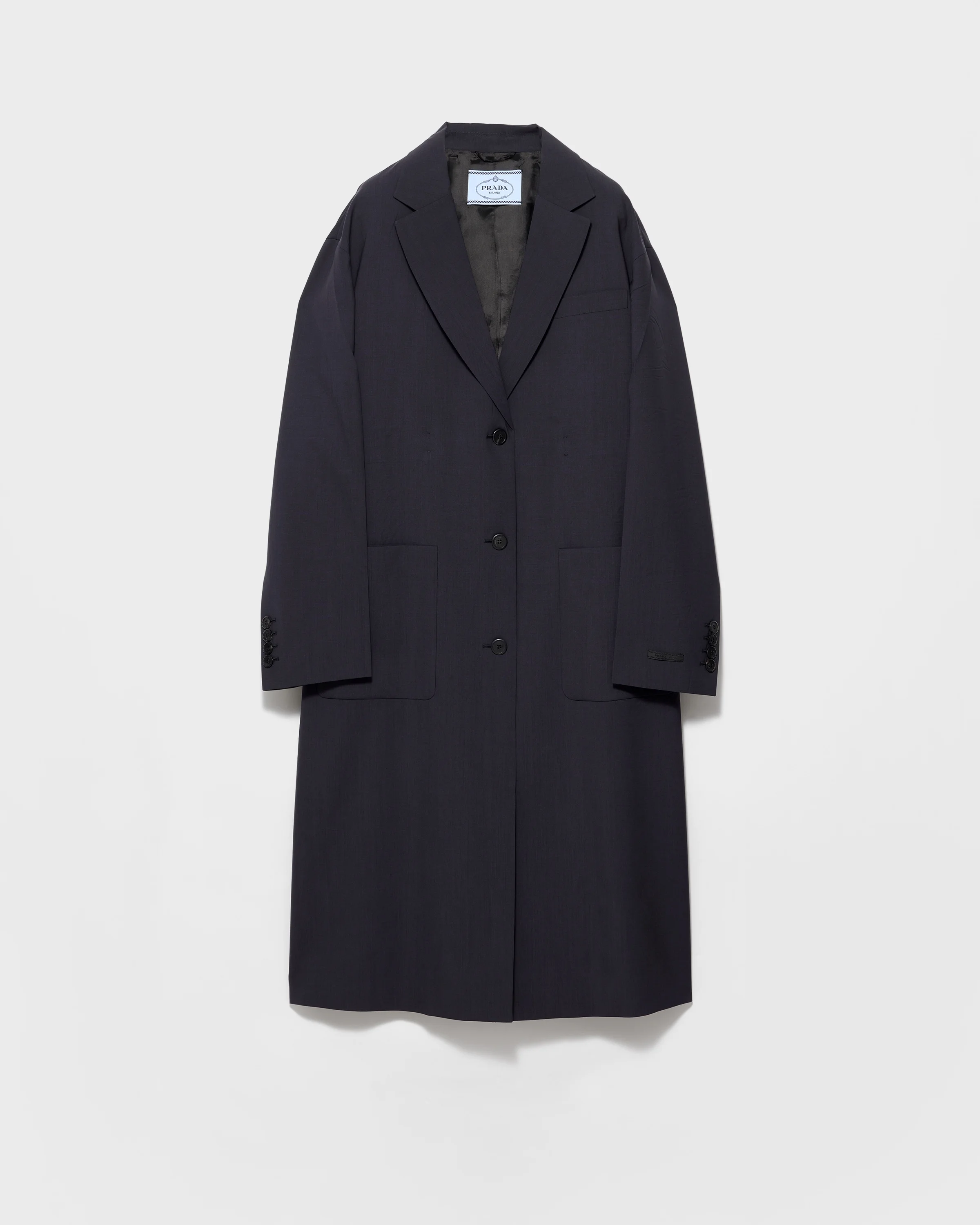 Single-breasted light wool coat - 1