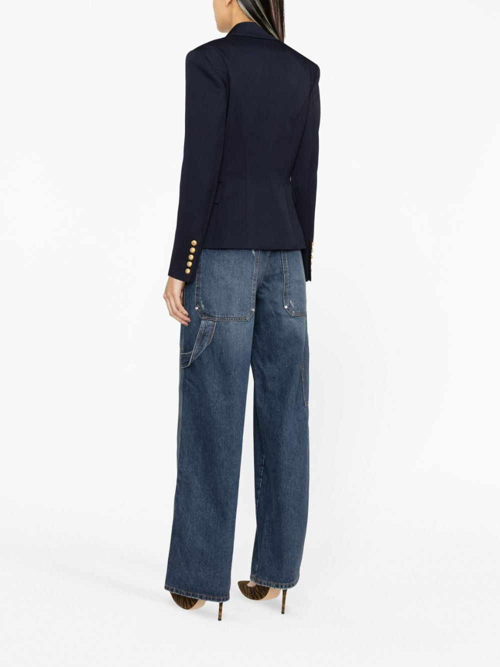 Balmain Double-breasted wool blazer - 4