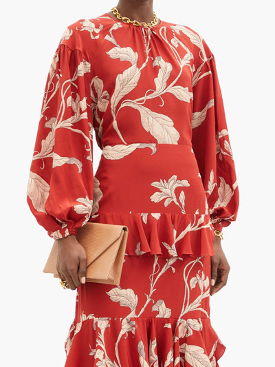 Johanna Ortiz Hecho Por Amor floral-print silk-crepe blouse outlook