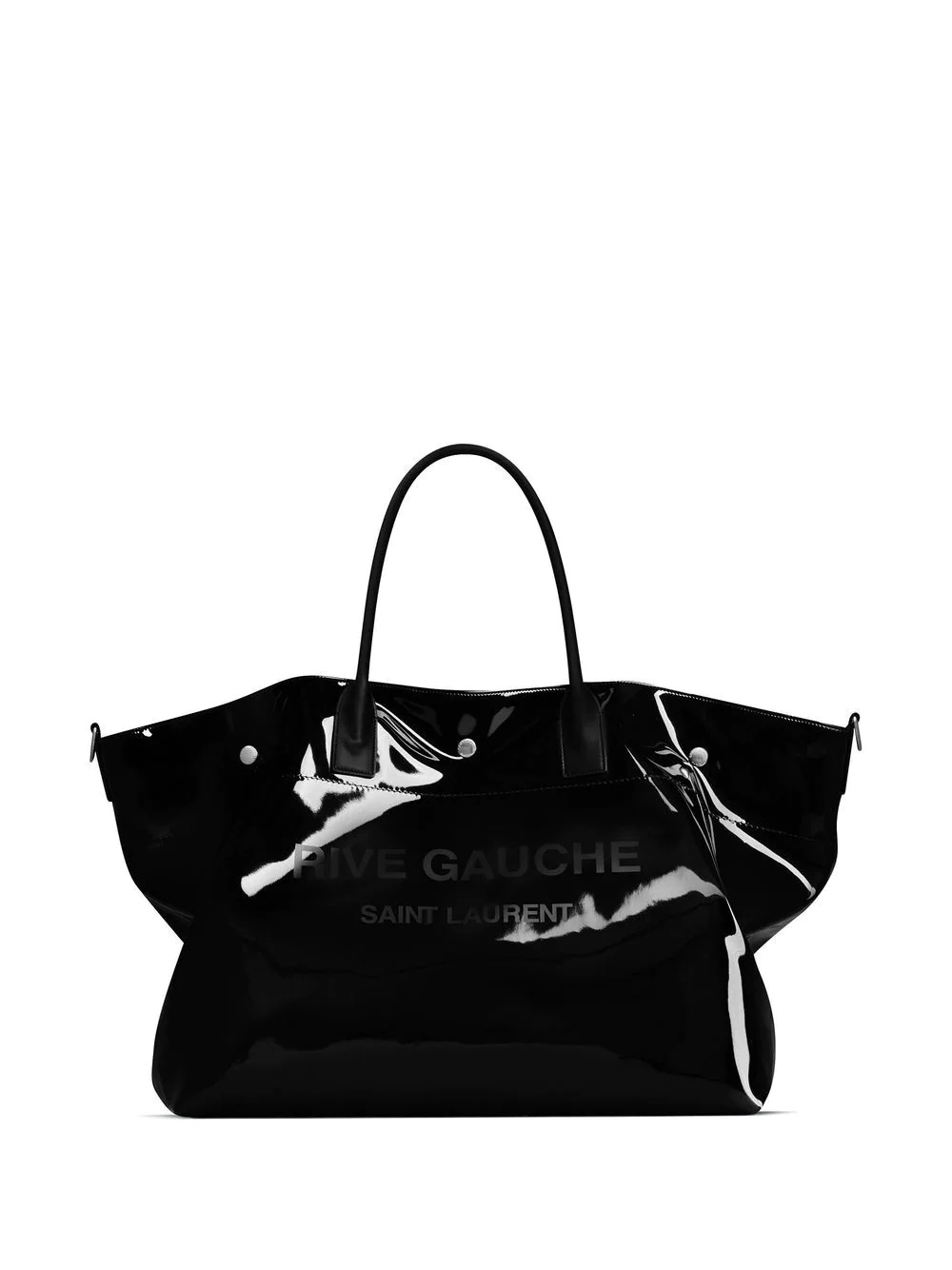 Rive Gauche patent-leather tote bag - 5