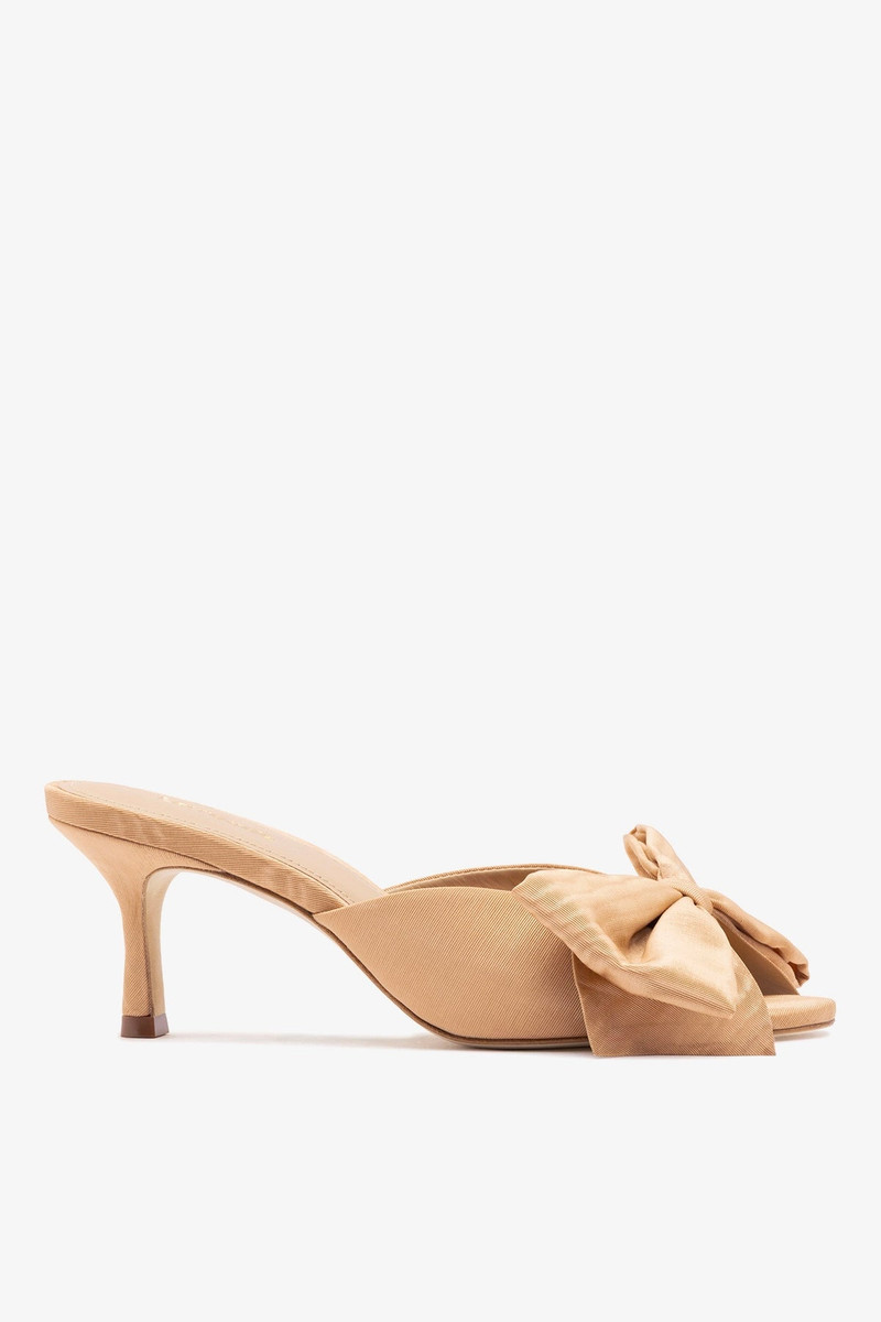 Elle Peep Toe Mule Macaroon Silk 1