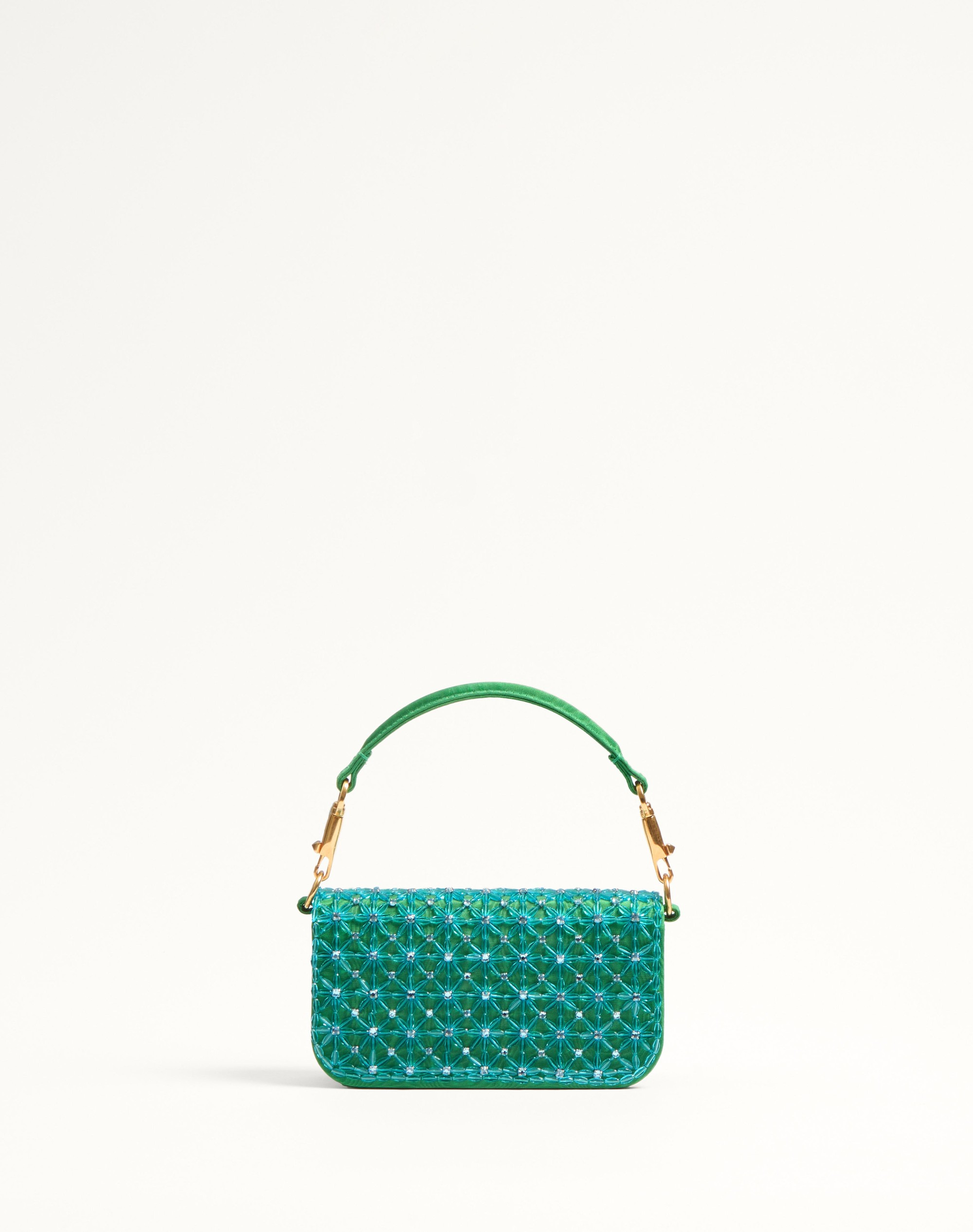 VALENTINO GARAVANI LOCÒ SMALL SHOULDER BAG EMBROIDERED WITH JEWEL LOGO - 5