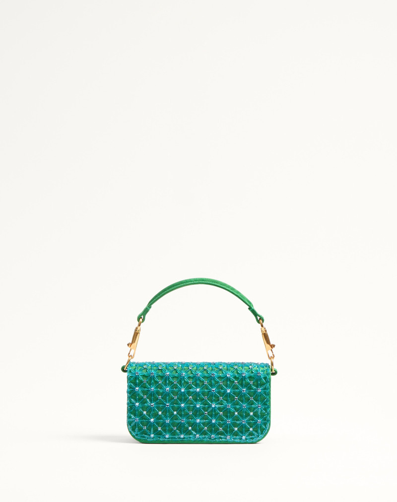 VALENTINO GARAVANI LOCÒ SMALL SHOULDER BAG EMBROIDERED WITH JEWEL LOGO 5