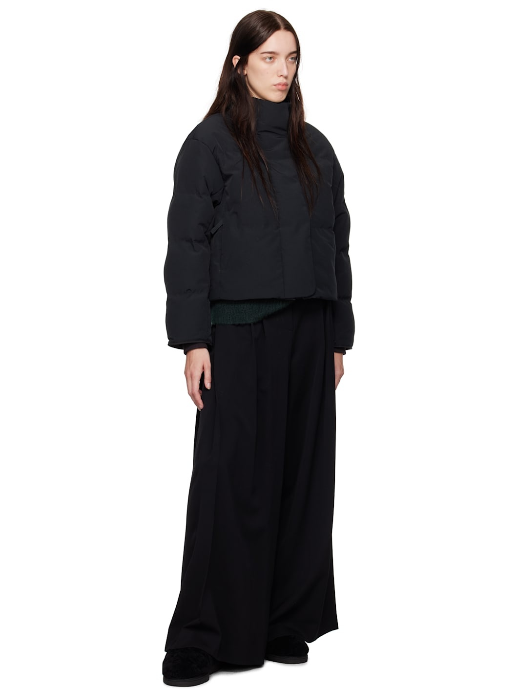 Black 'Black Label' Grandview Cropped Down Jacket - 6