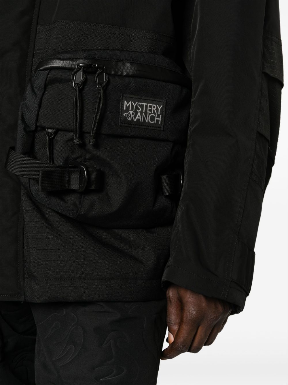 pouch-pocket panelled jacket - 5