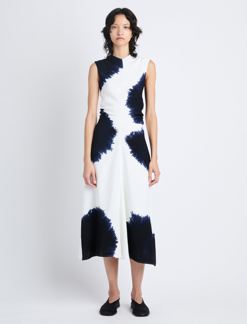 Proenza Schouler Ella Dress in Printed Viscose Crepe outlook