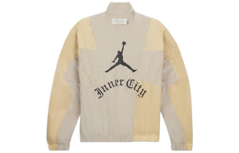 Jordan Air Jordan x HTG Crossover Contrast Color Stitching Logo Stand Collar Jacket Asia Edition DJ7976-236 outlook