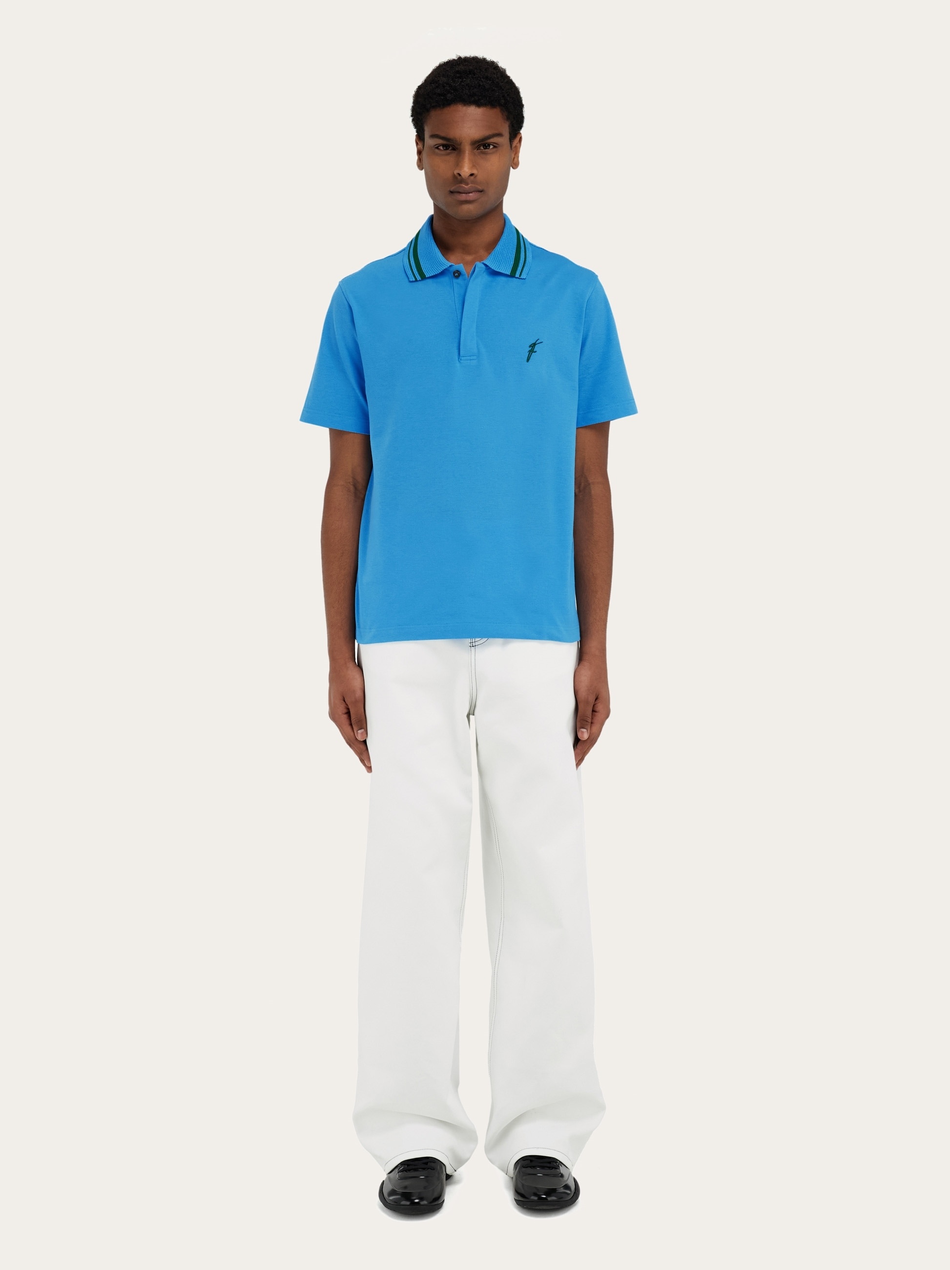 Cotton polo shirt with embroidery - 5